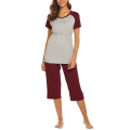 Miniatyrbild 1 av 4: Maternitydräkt, Casual Dräkt, Patchwork-Stil Topp och Byxor navy blue XL