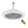 Miniatyrbillede 1 af 5: Ny 30W loftsventilator med lyspære E27 konverterbase med fjernbetjening til soveværelse stue stille 3 hastigheder 3 farver dæmpbar Grey