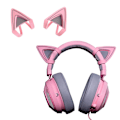 Miniatyrbilde 2 av 5: Katteørepynt for Razer Kraken V2 hodetelefoner Pink