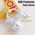 Miniatyrbillede 2 af 6: Søde DIY Kabels beskyttere til iPhone oplader, Elegant Hvid Blonder Mønster