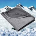 Køletæppe til varme sovende, tyndt let åndbart blødt dobbeltsidet forbedret køletæppe til sommer, lindring af nattesved Dark Grey