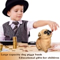 Miniatyrbild 5 av 6: Hund Spargris,Oerhört Stor Myntspargris för Barn Pojkar Flickor Vuxna,Söt Pug