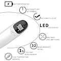 Miniatyrbillede 2 af 6: Husbåndsøretermometer berøringsfrit termometer infrarødt termometer batteritermometer