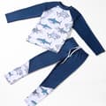 Børnebadedragt til drenge, langærmet todelt sæt, hurtig 2643# L (40-50 catties)