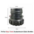 Miniatyrbilde 3 av 5: Sort Quick Connect Sodaflaske Adapter for SodaStream Crystal 0.7L Glassflaske js