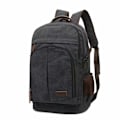Miniatyrbillede 1 af 5: Canvas Laptop Rygsæk til Mænd 17.3\" - 35L Studenter Rygsæk Sort