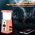 Miniatyrbillede 4 af 8: Solcelled Campinglys, UTEBIT Campinglanterne med håndsvinget solradio, 10000mAh Genopladelig