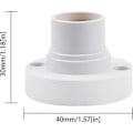 Miniatyrbillede 3 af 5: stk. E14 lampeholder, E14 Edison skrue pæreholder, plastik loftlampe base