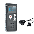 Pikkukuva 1 / 4: Kannettava digitaalinen ääninauhuri Ääninauhuri Diktaattori LCD-nauhoitin MP3-soitin-8GB (Musta)