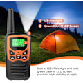 Miniatyrbild 4 av 5: 22 FRS-kanaler Långdistans Intercom för Vuxna, Familje Intercom med LED Ficklampa VOX LCD-skärm för Vandring och Campingresor (Orange 2-Pack)