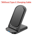 Miniatyrbillede 1 af 7: 100W Hurtig Trådløs Oplader til iPhone 15 14 13 12 X 8 Samsung Galaxy S21 S20 Xiaomi Foldbar Trådløs Ladestation black