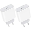 Miniatyrbillede 1 af 5: 20W 2-pak USB-C Hurtiglader, Usbc Stik Type C Væghængt AC Strømadapter