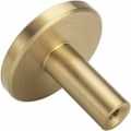 Pikkukuva 3 / 4: 4 kpl harjattua messinkiä seinäkoukkuja, 32 mm x 35 mm, kultaiset pyyhekoukut kylpyhuoneeseen, vaatekoukut, pyyheteline (pyöreä)