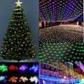 Miniatyrbillede 4 af 8: 15m 2x3m 4x6m LED-lysnet til udendørs julefester, varmt hvidt Warm White 4*6m