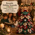 Miniatyrbilde 7 av 8: DIY Quilted Christmas Tree Fabric Kit, 3D Fabric Patchwork Craft Set for Beginners, Handmade Table Decoration for Home, Mantel, Table, Office #G