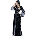 Pikkukuva 2 / 4: Naisten Reaper-asu, keskiaikainen mekko, pitkähihainen, huppu, Halloween-cosplay