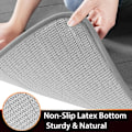 Miniatyrbillede 5 af 6: Memory Foam Bademåtte, 61 x 43 cm, behagelig, blød, superabsorberende, maskinvaskbar, skridsikker, tyk, nem at tørre, grå