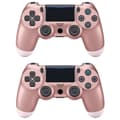 2-pack PS4-kontroller DoubleShock trådlös för Playstation 4 Rosa
