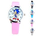 Miniatyrbillede 2 af 2: Sonic The Hedgehog Karakter Tegneserie Læder Rem Ur blue