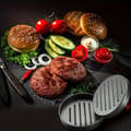 Non-Stick Hamburgerpress i Legerat Stål, för Nötkött, Ost, Grönsaksburgare, BBQ