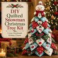 Miniatyrbilde 2 av 8: DIY Quilted Christmas Tree Fabric Kit, 3D Fabric Patchwork Craft Set for Beginners, Handmade Table Decoration for Home, Mantel, Table, Office #J