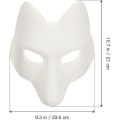 Miniatyrbillede 2 af 4: Dyremasker 2 Rævemaske, Halloween Hvid Rævemaske AA