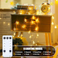Miniatyrbillede 3 af 6: Patio-parasol Lys med stik - 33 fod 100 LED Krystal Globe Lysstreng med 8 lystilstande