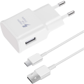 Miniatyrbilde 1 av 5: Hurtiglader 1,5 m kabel kompatibel med Samsung Galaxy S22 S21 S20 S8 S10 S9 Plus Note 7 8 9 10 A53 LG HTC white