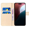 Miniatyrbillede 3 af 4: Etui til iPhone 16 Plus, Ridsefast kortlomme 360 graders beskyttelse PU Læder Guld