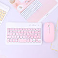 Miniatyrbilde 1 av 5: Trådløst Tastatur Nettbrett Datamaskin Bluetooth Tastatur og Mus Sett Pink