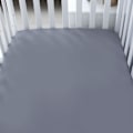 Miniatyrbillede 2 af 6: Spændemadras Betræk til Drenge, 2 Pak Spændemadras Betræk Passer til Standard Spændemadras, Neutral Toddler Seng Betræk Pige, Grå & Blå, 52”X 28”