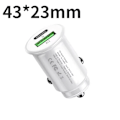 Miniatyrbillede 6 af 7: USB-billadapter til hurtig opladning i bilen 3.1A 1 stk. til Samsung Huawei Mate 60 iPhone 15 Plus Xiaomi Type C white