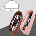 Miniatyrbillede 3 af 5: Multi-Pocket Dame Indsats Taske Håndtaske i filtstof Sort Black L