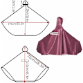 Miniatyrbilde 3 av 5: Vanntett sykkelkappe, unisex sykkelponcho, lett sykkelregnponcho, med hatt, for sykler, terrengsykler, elektriske sykler (rød)