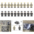 Miniatyrbild 4 av 5: 20 soldater + vapen minifigurer WW2 set, armévapen