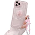 Miniatyrbild 1 av 6: Kompatibel med iPhone-fodral, Söt 3D Rosa Rosett Smalt Transparent Estetiskt Design Kvinnor Flickor Glitter Skyddande Telefonfodral för iPhone 11 Pro Max