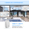 Miniatyrbilde 5 av 5: Batterifri trådløs dørklokke, plug-in trådløs vanntett