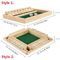 Miniatyrbillede 2 af 6: Shut The Box Terningbræt Spil til 4 Spillere - Perfekt til Familiemøder og Fester