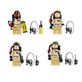 Miniatyrbillede 1 af 2: 4 stk. Ghostbusters Devil Busters Puslespil samlede byggeklodser figurlegetøj