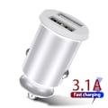 Miniatyrbilde 1 av 7: Dobbel USB-lader bil mini for mobiltelefon nettbrett GPS 3.1A hurtiglader billader biltelefonlader adapter i bil