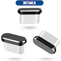 Pikkukuva 4 / 5: 4 kpl (musta) USB-C pölyn suojus Type-C pölyn suojus yhteensopiva