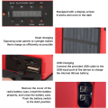 Miniatyrbild 5 av 10: Nödväderradio med vev, 2,7 till 4,2V solväderradio med handvevshörlurar