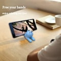 Miniatyrbild 3 av 5: Rosa Katt Smartphone Stativ för Skrivbord, Söt Kawaii Telefonhållare för iPad, iPhone, Huawei, Samsung, Xiaomi, 2 i 1 Charmig Djur Skrivbordsdekoration Hem Blue