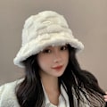 Miniatyrbillede 5 af 5: Lammeplys Fiskerhat Fleece Ternet Spand Spand Vinter Col Coffee