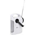 Miniatyrbillede 2 af 10: Vejrvarslingsradio med LED-lommelygte, Solcelledrevet bærbar håndsving AM/FM radio, Mobiltelefonoplader