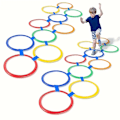 Miniatyrbild 6 av 6: 10 st/set 10 Färgglada Plast Sensoriska Tränings Agility Ringar med 10 Kopplingar - Inomhus