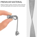 Pikkukuva 3 / 7: Ranneke Xiaomi 8 miehille ja naisille, metallirannekoru Xiaomi Mi Band 8:lle magneettisella ruostumattomasta teräksestä valmistetulla verkkorannekkeella ja vahvalla magnetismilla Silver