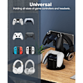 Miniatyrbild 2 av 10: Universal Stativ för Spelkontroll och Hörlurar, 2 i 1 Spelkontroll Stativhållare Förvaring