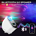 Miniatyrbilde 3 av 5: Galaxy Aurora-projektor - LED-stjerneprojektor med hvit støy og Bluetooth-høyttaler - Perfekt julegave og romdekorasjon