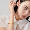 Miniatyrbillede 4 af 5: 18K Forgyldt Kærligheds- og Venskabsarmbånd med Cubic Zirconia Sten Bangle Manschet Bedste Gave